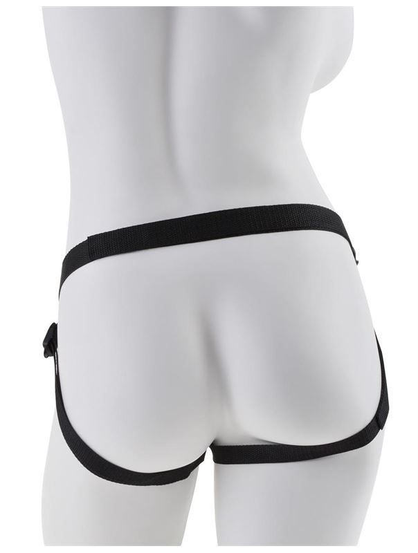 Чёрный с золотом женский страпон Designer Strap-On (18 см)