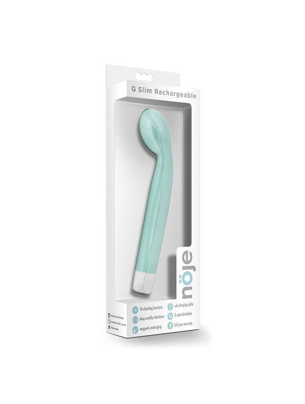 Зеленый вибратор G Slim Rechargeable (18 см)