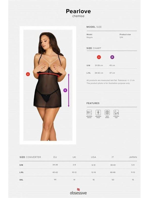 Сорочка Pearlove с открытым лифом