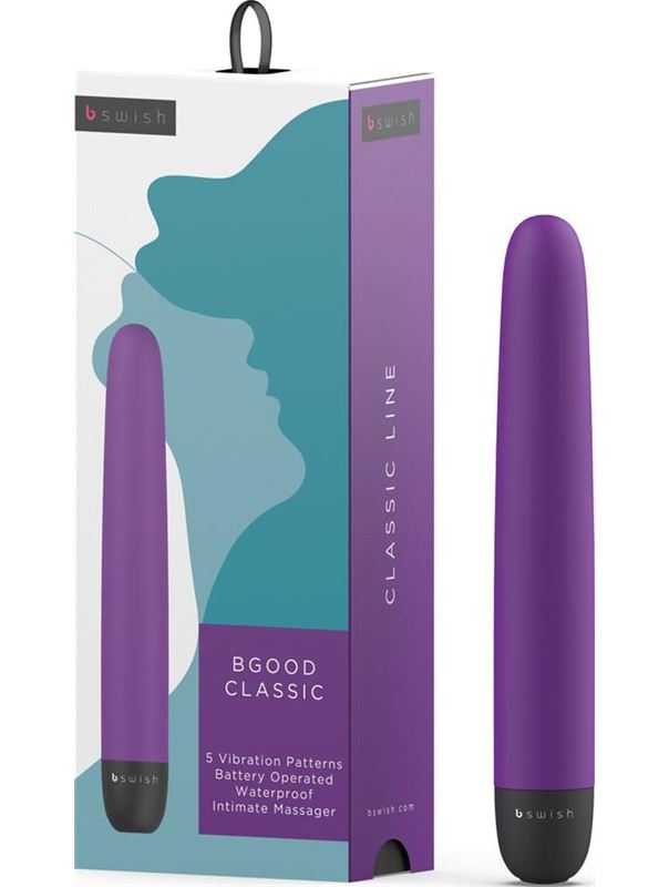 Фиолетовый классический вибратор Bgood Classic (18 см)