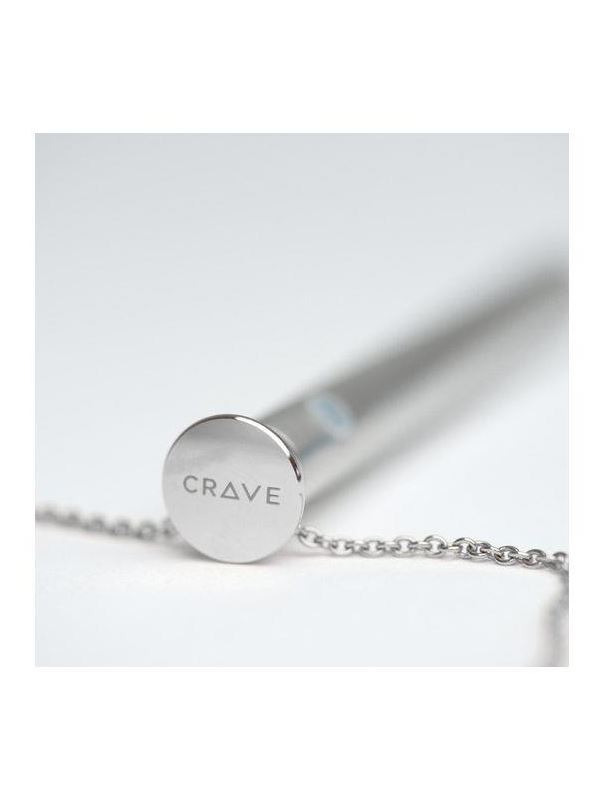 Стильный вибратор-кулон на серебристой цепочке Crave Vesper