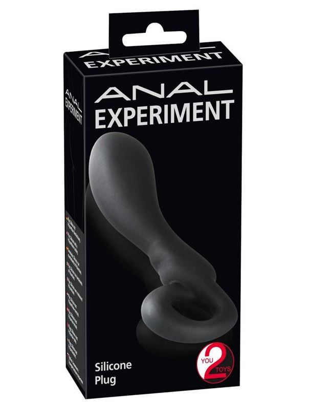 Чёрный анальный стимулятор Anal Experiment - 11 см.