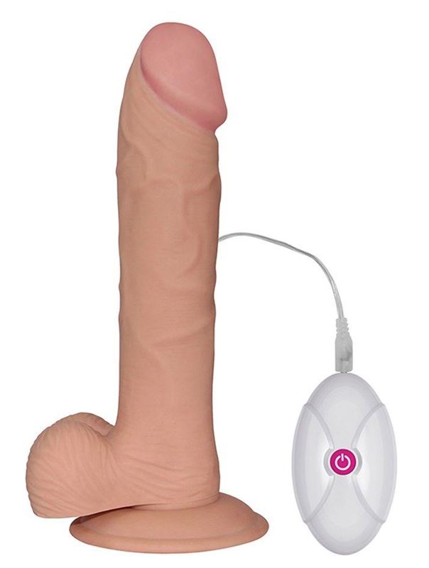 Телесный вибратор реалистик Ultra Soft Dude 9 (22 см)
