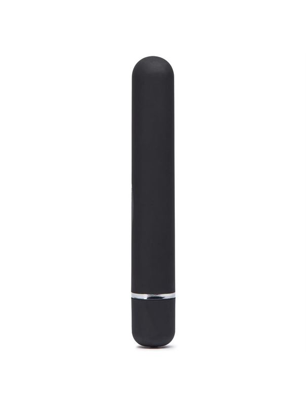Чёрный вибратор с принтом CLASSIC VIBRATOR BLACK PINK LIPSTICK WOMAN - 18,4 см.