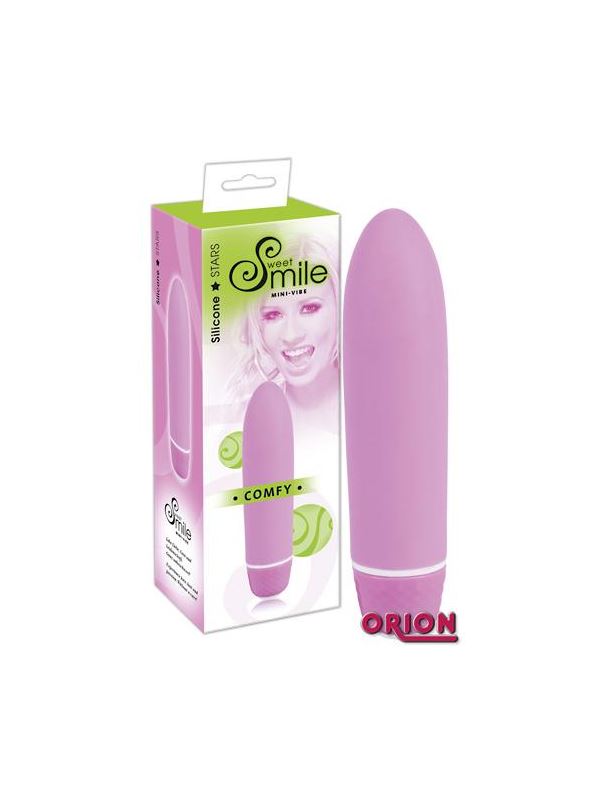 Розовый вибратор Smile Mini Comfy - 13 см.