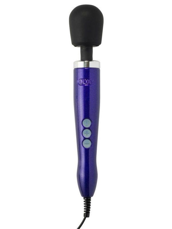Фиолетовый вибратор Doxy Die Cast Wand Massager - 34 см.