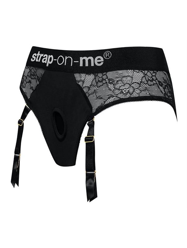 Черные трусики для насадок Diva Lingerie Harness - размер M