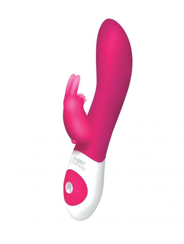 Розовый вибратор с клиторальным зайчиком The Classic Rabbit - 22 см.