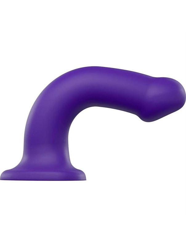 Фиолетовый фаллоимитатор-насадка Strap-On-Me Dildo Dual Density - size L (19 см)