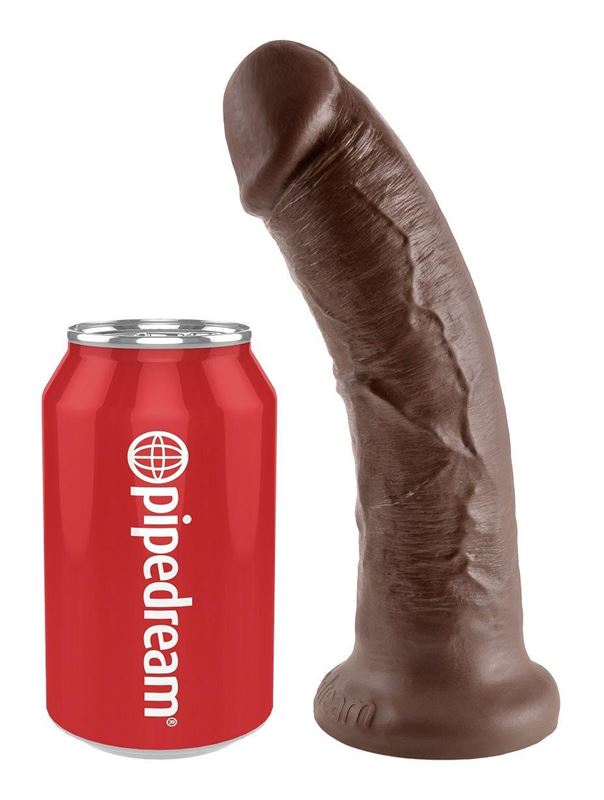 Коричневый фаллоимитатор 8" King Cock (20,3 см)