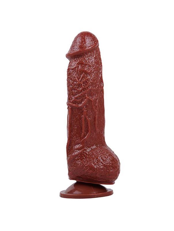 Коричневый фаллоимитатор Black Tie Affaire Donatello (17 см)