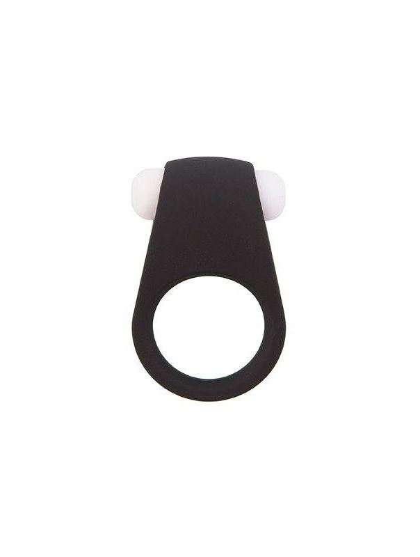 Чёрное эрекционное виброкольцо LIT-UP SILICONE STIMU RING 4 BLACK