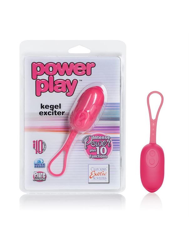 Розовое виброяйцо Power play kegel exciter 