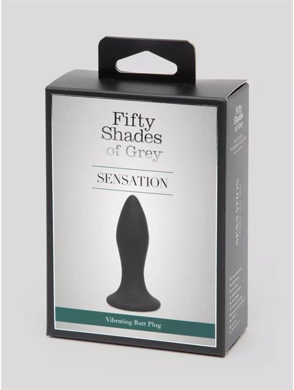 Черная анальная вибропробка Sensation Rechargeable Vibrating Butt Plug (8,9 см)