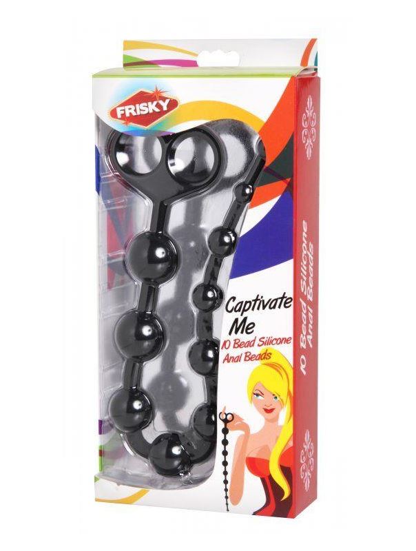 Анальные бусы Captivate Me 10 Bead Silicone Anal Beads - 34 см.