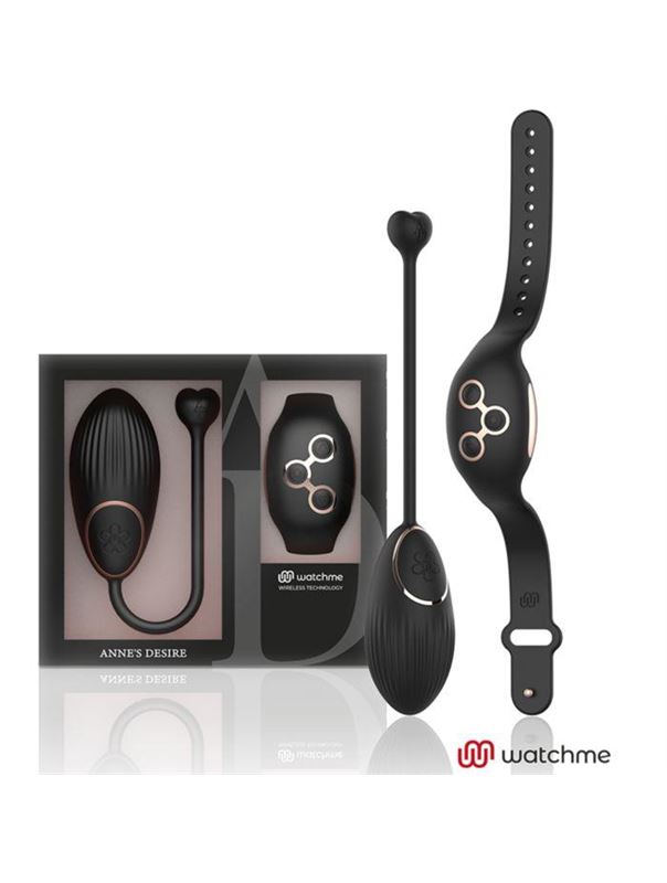 Черно-золотистое виброяйцо с пультом-часами Anne's Desire Vibro Egg Wireless Watchme