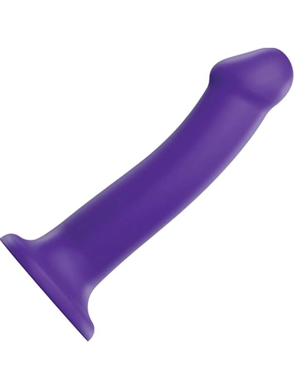 Фиолетовый фаллоимитатор-насадка Strap-On-Me Dildo Dual Density - size L (19 см)