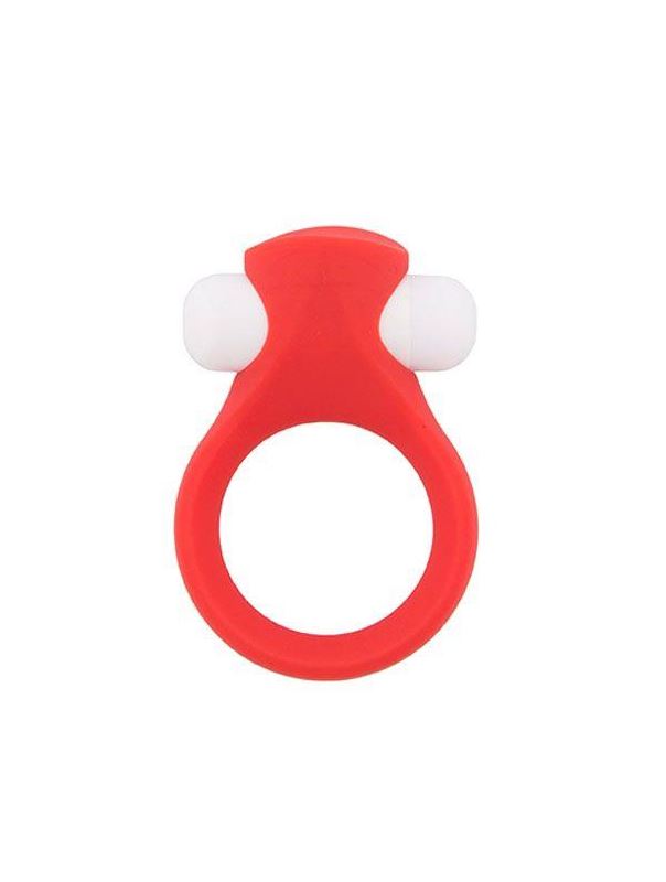 Красное эрекционное кольцо LIT-UP SILICONE STIMU RING 2