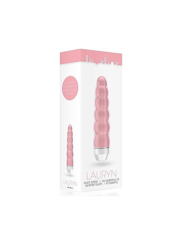 Розовый фигурный вибратор Lauryn - 15 см.