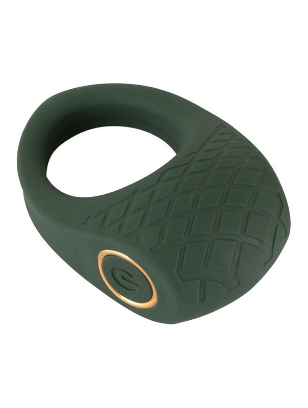 Зеленое эрекционное кольцо с вибрацией Luxurious Vibro Cock Ring