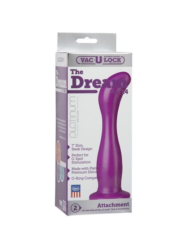 Фиолетовая насадка Vac-U-Lock Platinum Edition The Dream No.14 - 17,8 см.