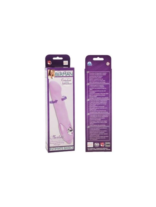 Вибромассажер Charlotte 5-Function Silicone Rotating  Vibrating Massager с ротацией из силикона фи