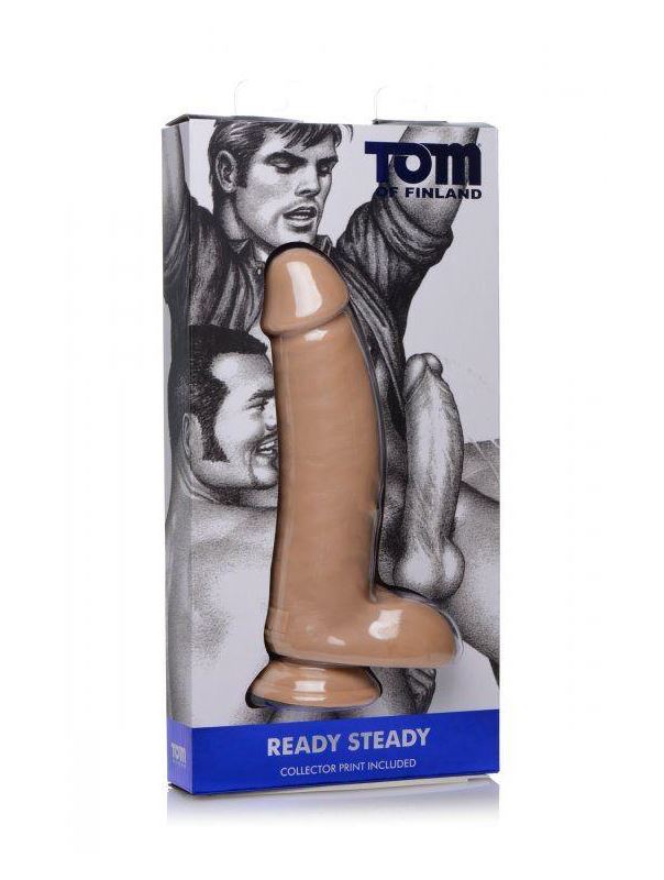 Большой гладкий фаллоимитатор Ready Steady Realistic Dildo - 26 см.