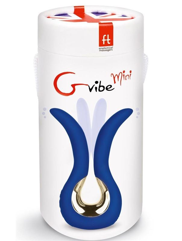Синий вибратор Gvibe Mini с ушками