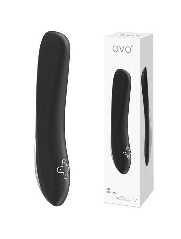 Вибратор черный OVO F7 (20 см)