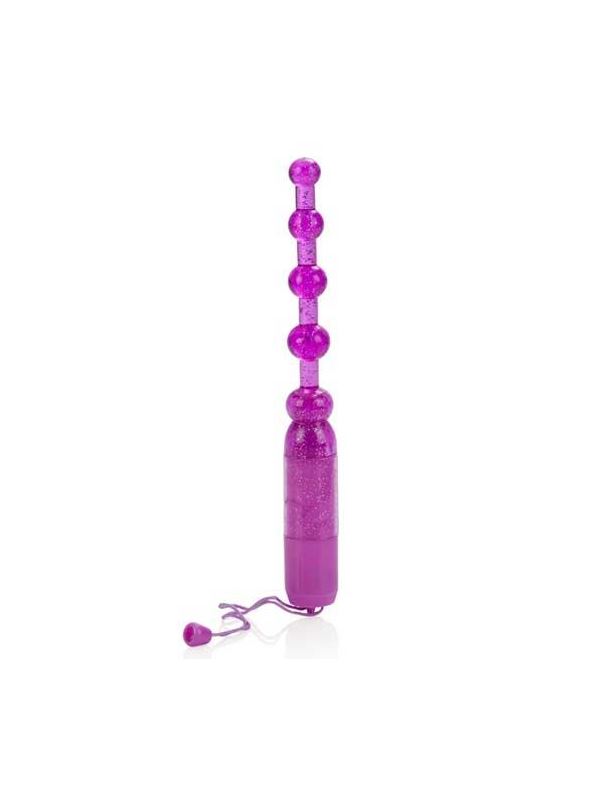 Фиолетовая анальная цепочка Waterproof Vibrating Pleasure Beads