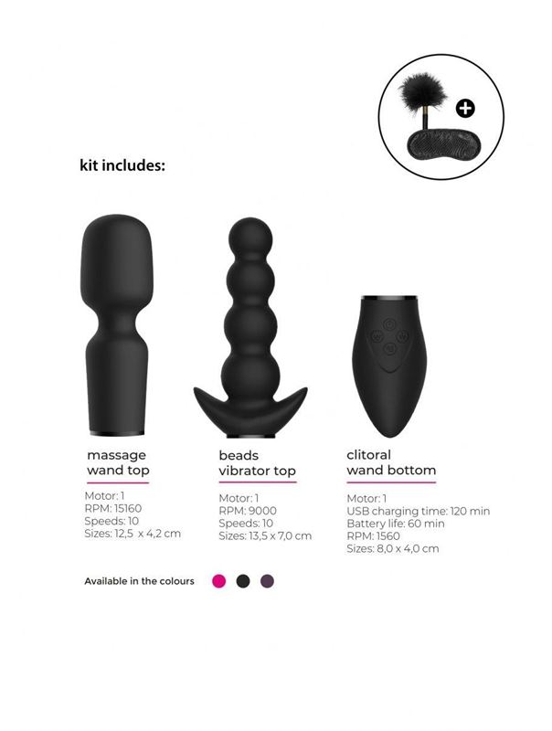Черный эротический набор Pleasure Kit №3