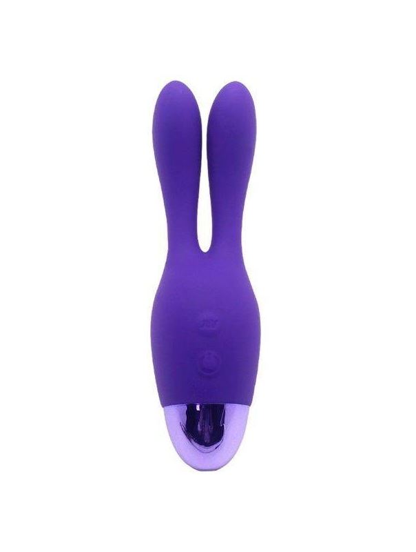 Фиолетовый вибратор INDULGENCE Rechargeable Dream Bunny - 15 см.