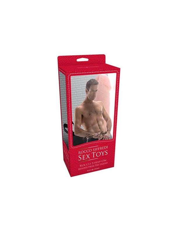 Телесный полый страпон на регулируемых ремешках ROCCO REALISTIC STRAP ON - 23 см.