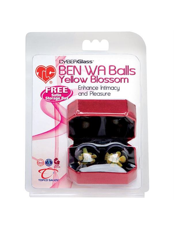 Вагинальные шарики-тренажеры Ben Wa Pleasure Balls Yellow Blossom (1,9 см)