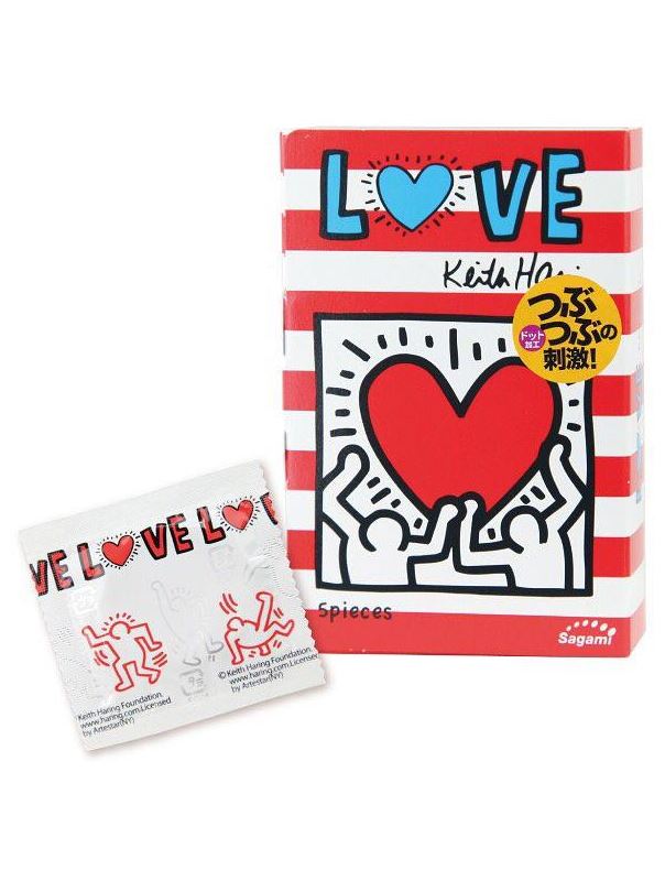 Презервативы Sagami - LOVE Keith Haring (12 шт)