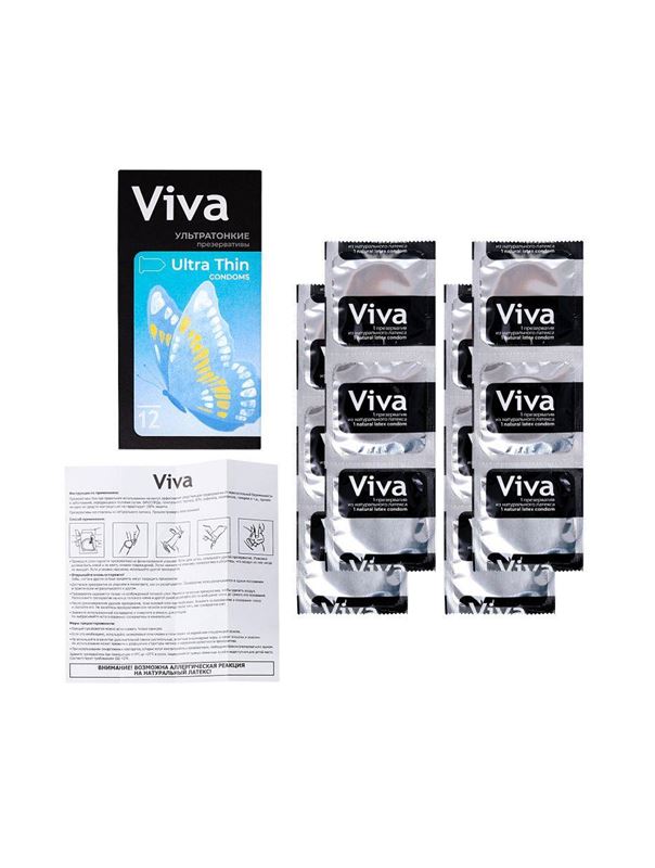 Ультратонкие презервативы VIVA Ultra Thin (12 шт)