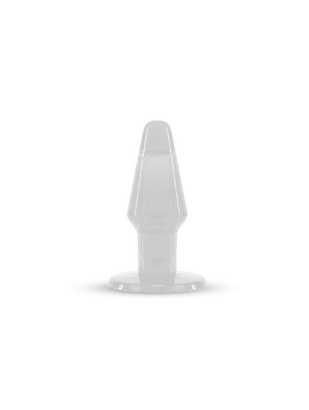 Прозрачный анальный плаг большого размера JAMMY JELLY ANAL XL PLUG CRYSTALL - 14 см.