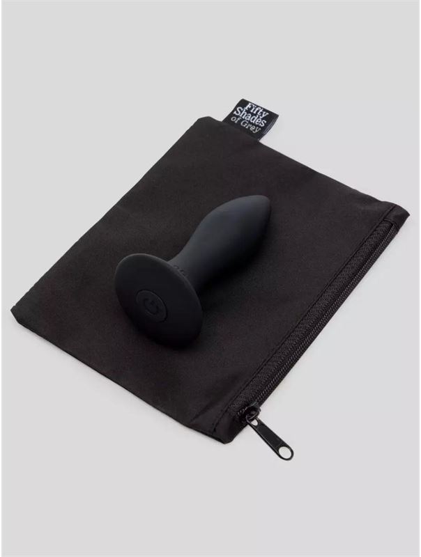 Черная анальная вибропробка Sensation Rechargeable Vibrating Butt Plug (8,9 см)