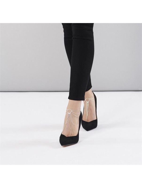 Серебристые браслеты на ноги Magnifique Feet Chain