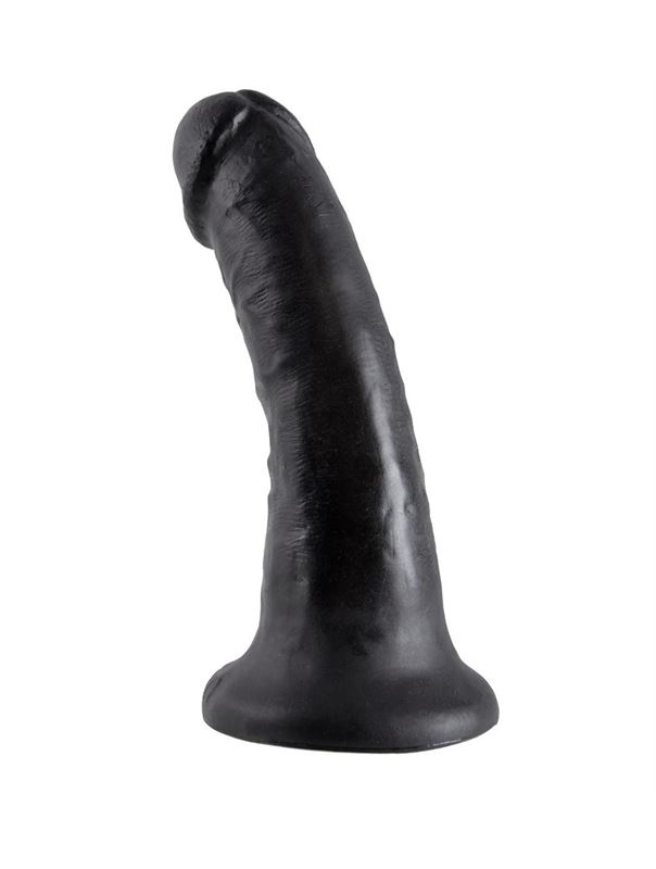 Чёрный фаллоимитатор с присоской 6" King Cock (15,2 см)