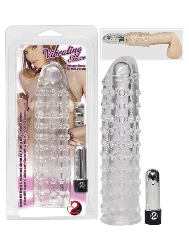 Прозрачная вибронасадка на пенис Vibropenis (17 см)