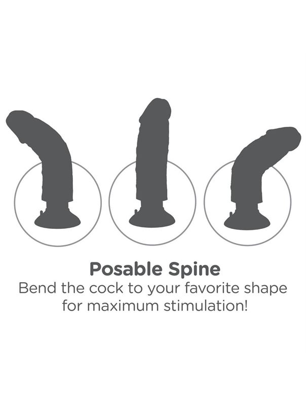 Вибромассажер телесного цвета 7" Vibrating Cock (20 см)