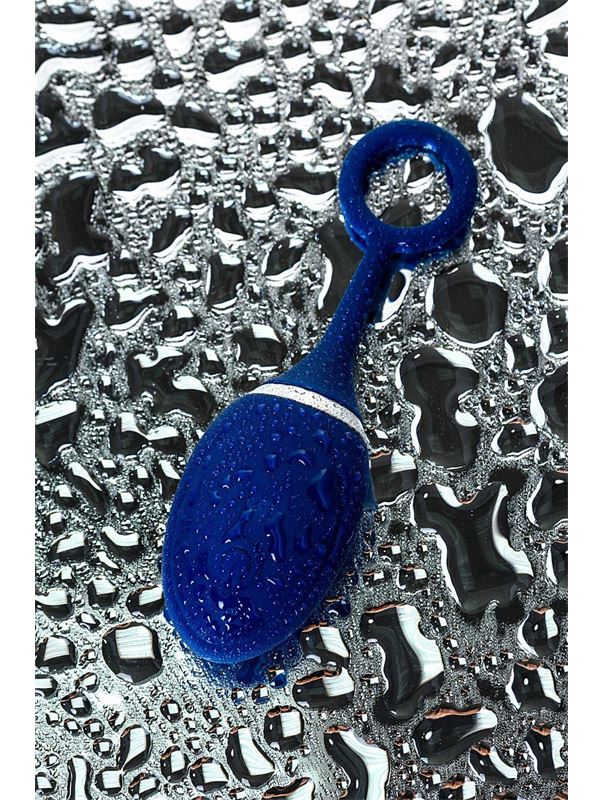 Синяя анальная вибровтулка OPlay - Wave с пультом ДУ (15,5 см)