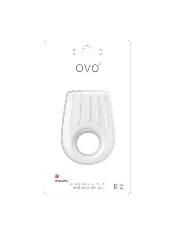 Эрекционное кольцо белое OVO B12