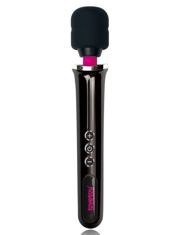 Черный вибростимулятор Training Master Ultra Powerful Rechargeable Body Wand (30,5 см)