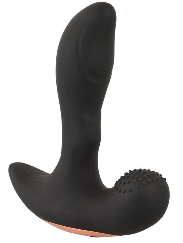 Черный массажер простаты с вибрацией Remote Controlled Prostate Plug with 2 Functions (13,6 см)