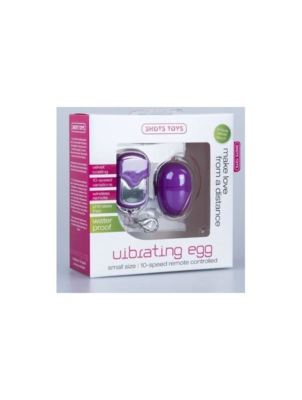 Гладкое фиолетовое виброяйцо 10 Speed Remote Vibrating Egg Small