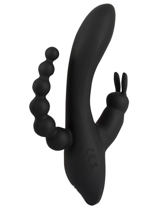 Черный тройной вибратор Triple G-Spot Vibrator (20,8 см)