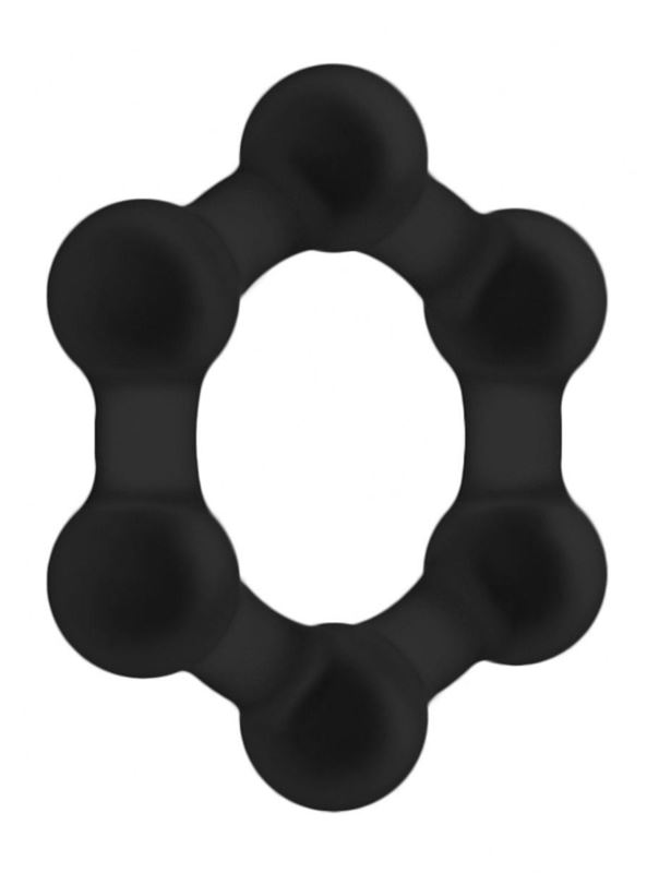 Черное эрекционное кольцо No.82 Weighted Cock Ring