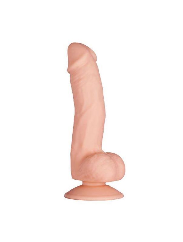 Телесный силиконовый фаллоимитатор PURRFECT SILICONE DELUXE DONG 7INCH - 18 см.